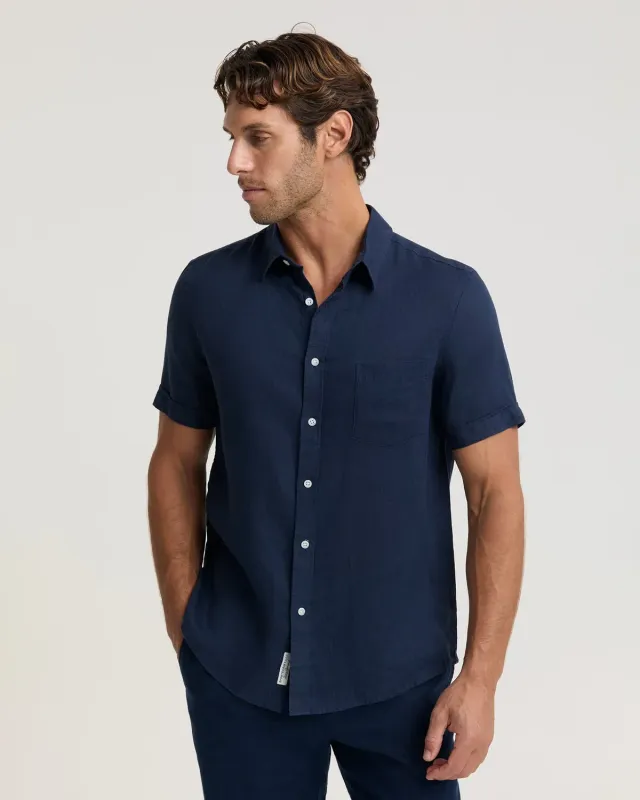 Sportscraft 207748 chemise lin homme manches courtes