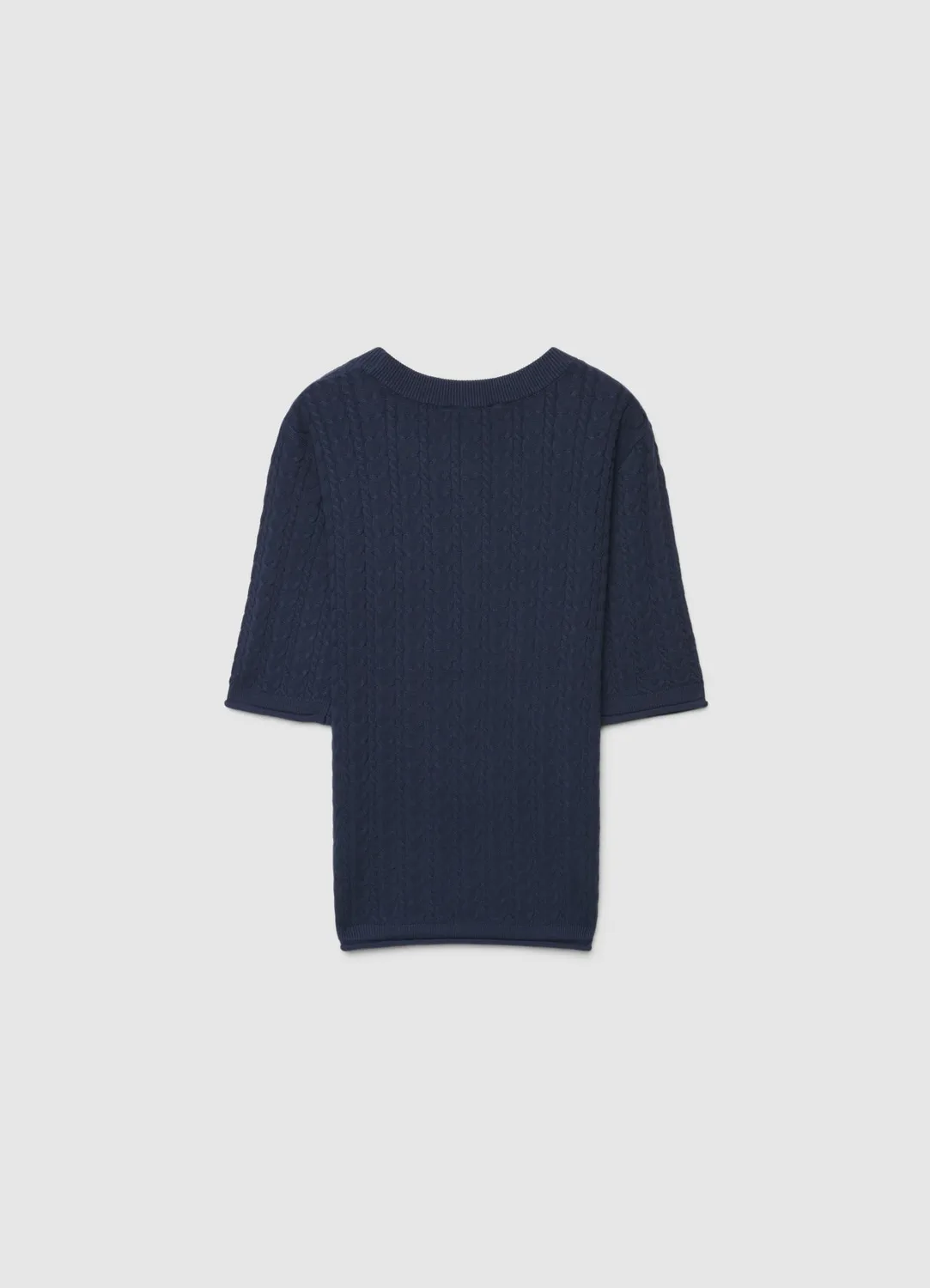 Calliope T-Shirt Maille Tresses Femme Boutons