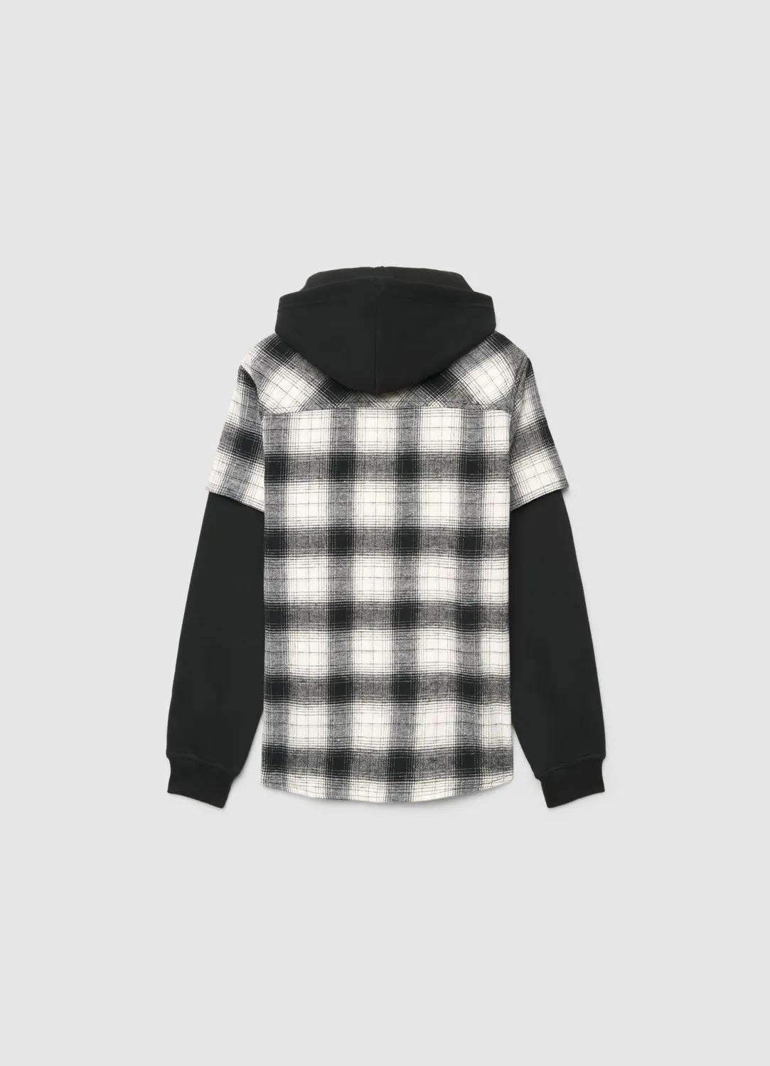 Calliope chemise carreaux garçon capuche manches longues