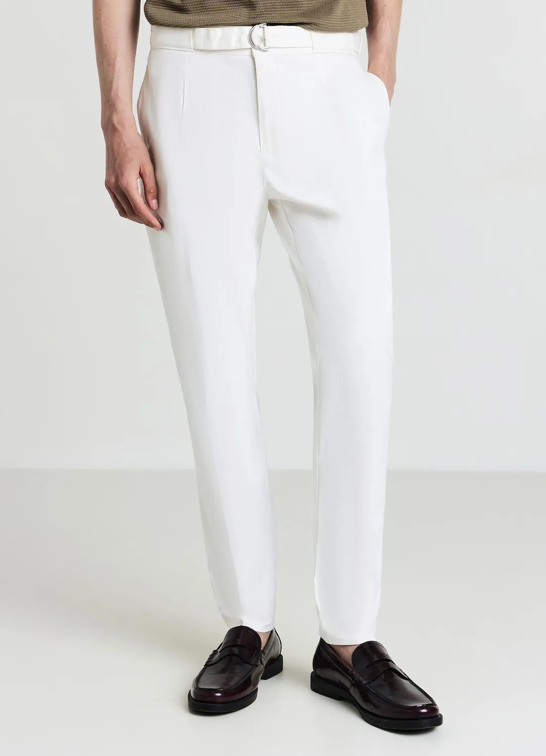 Calliope pantalon homme coton ceinture à nouer regular