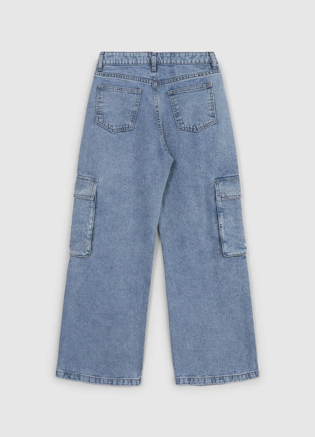 Calliope jean cargo femme regular à strass