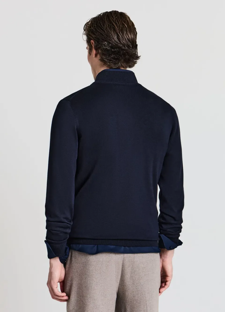 Calliope cardigan zip cardigan homme uni col cotele