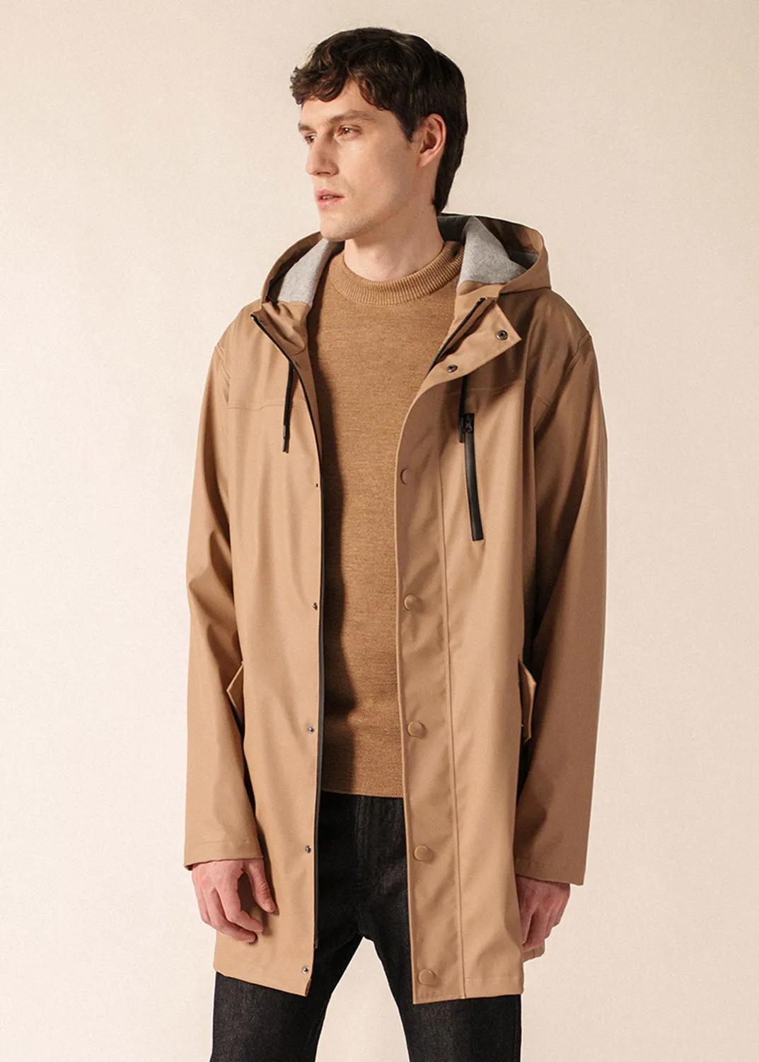 Saint James St Hélio ciré beige foncé imperméable