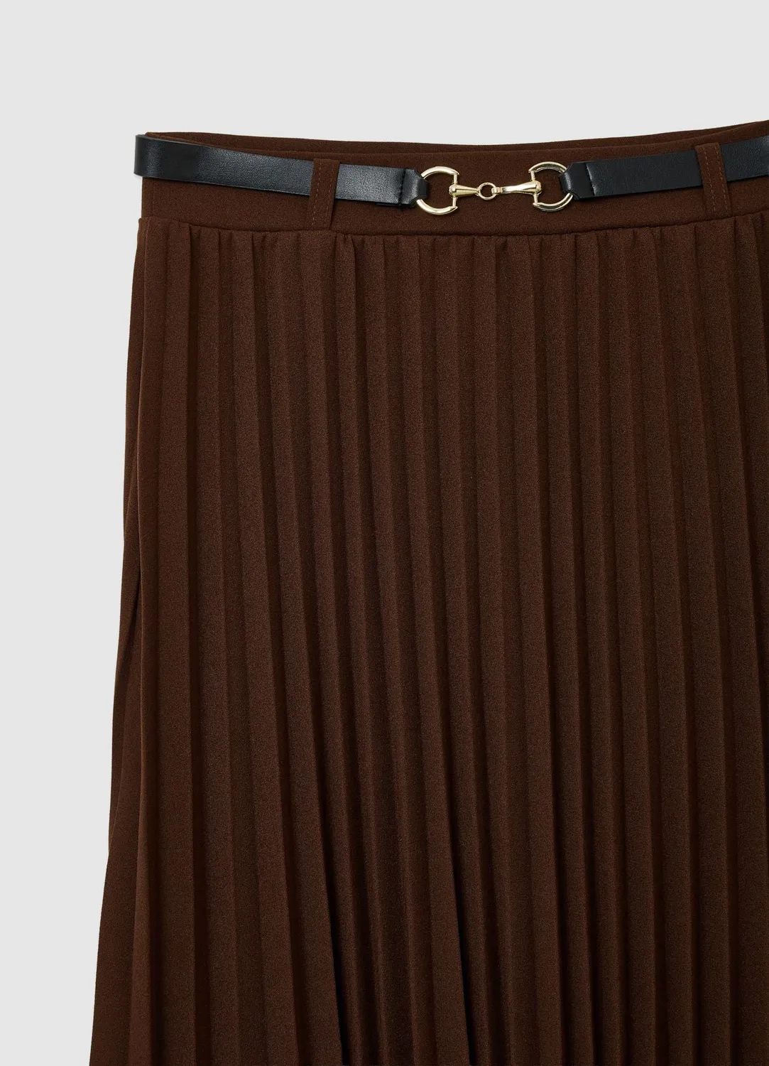 Calliope jupe plissée midi à ceinture femme