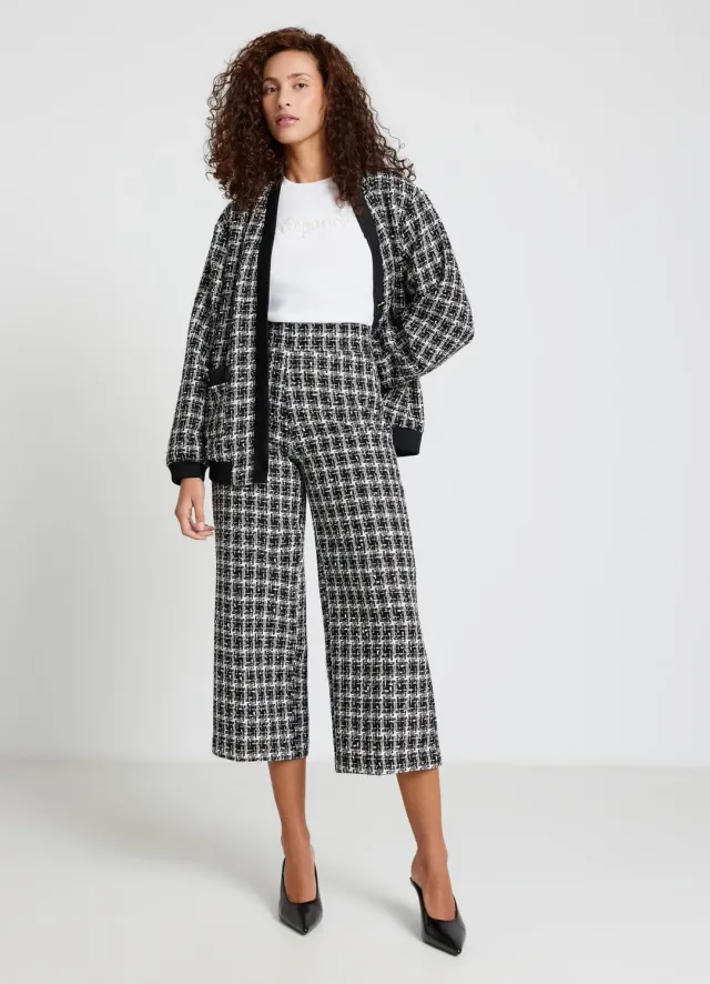 Calliope pantalon palazzo court femme tweed
