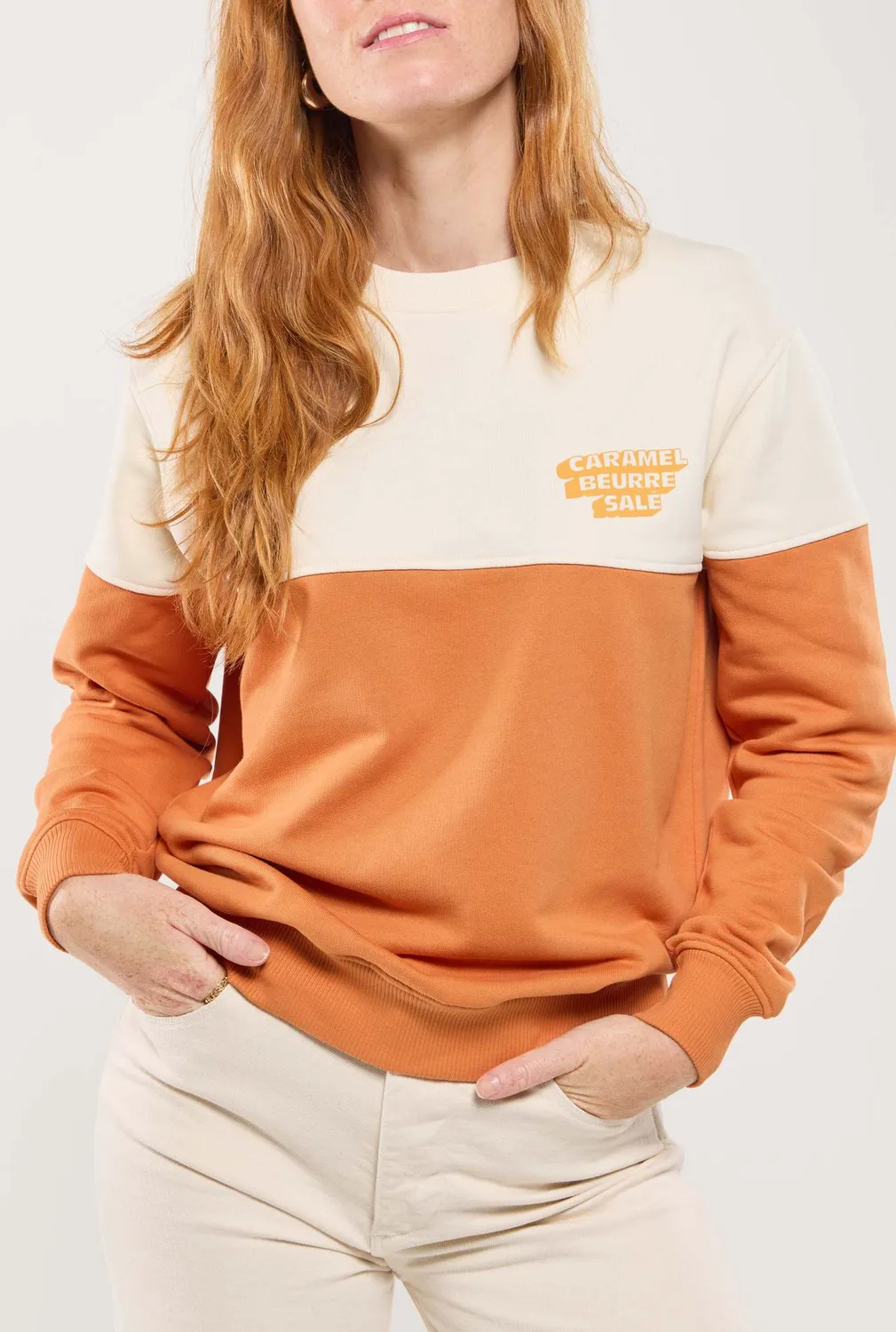 Perpète Bigoût caramel sweat XS neuf étiqueté