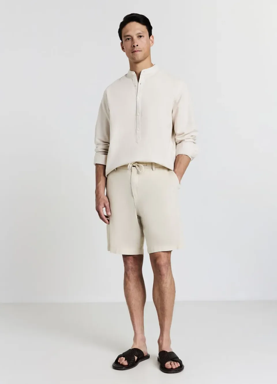 Calliope bermuda à cordon homme uni