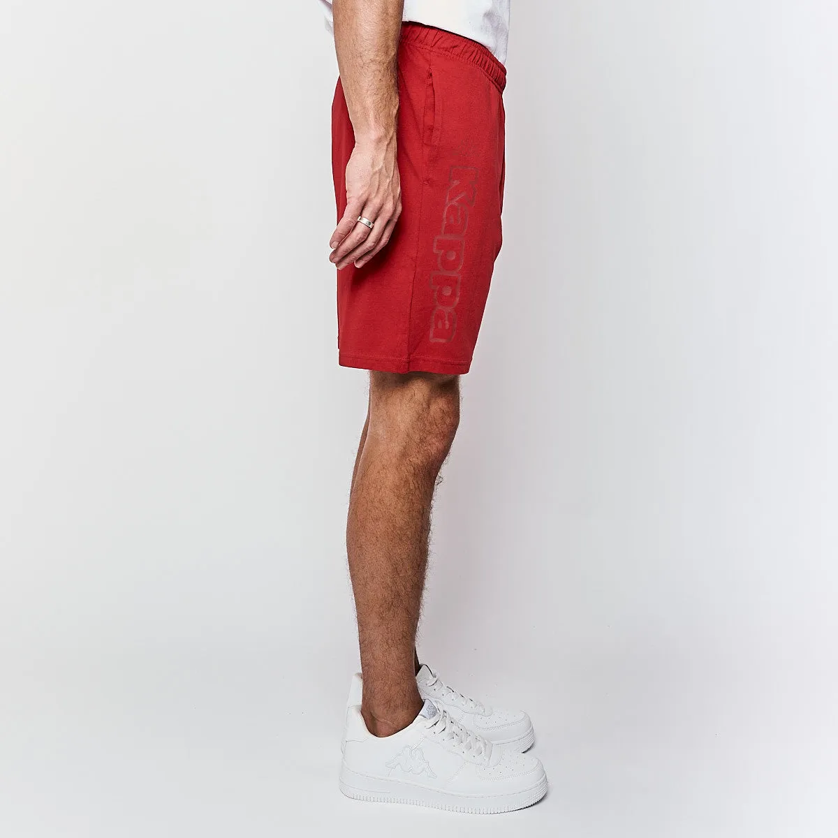 Kappa Cormi short rouge homme coton coupe droite