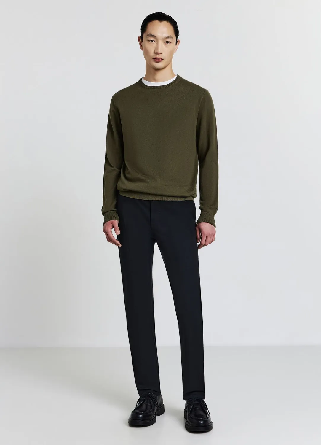 Calliope pull col rond homme coton uni