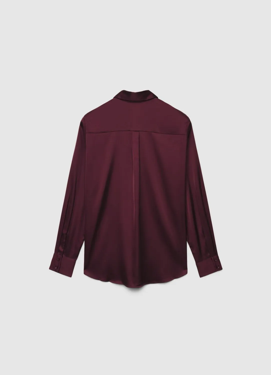 Calliope chemise unie femme satinée manches longues