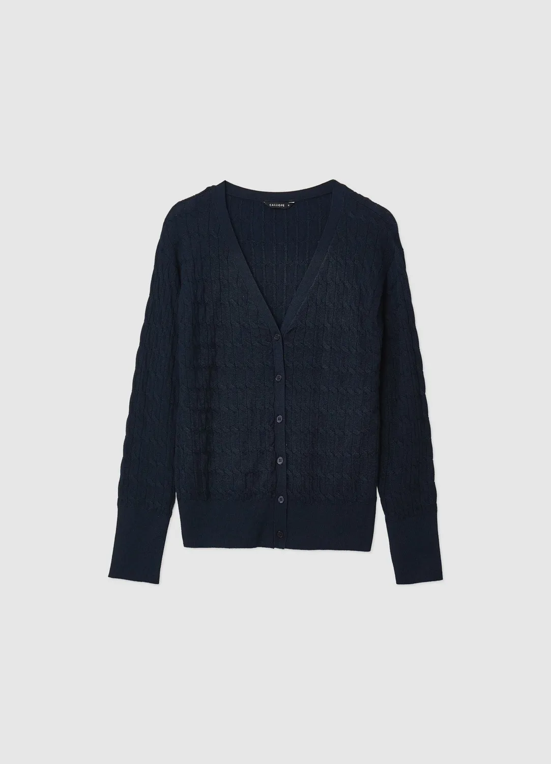 Calliope cardigan maille torsades femme boutonné