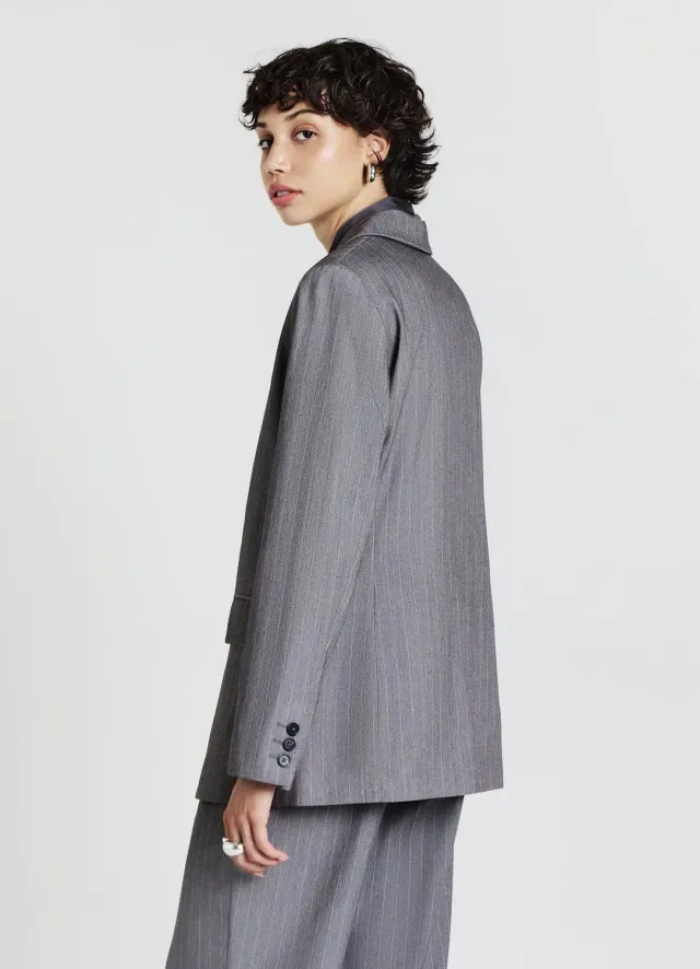 Calliope monopetto blazer rayé femme bureau
