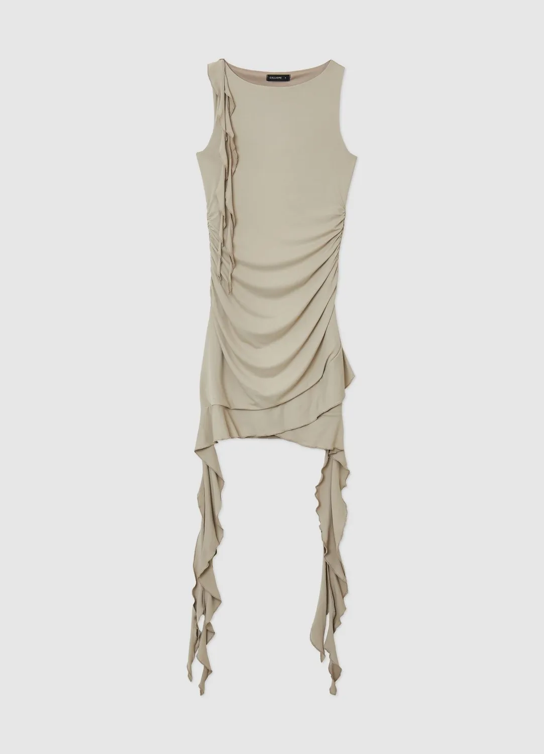 Calliope Atelier robe courte femme froncée volants