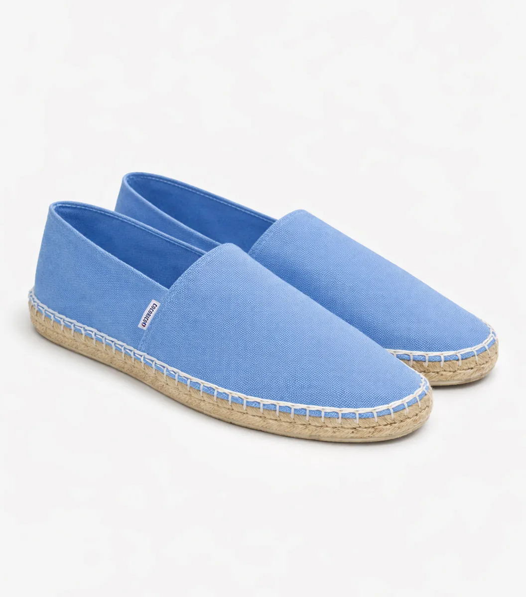 Cocorico espadrille homme ciel toile coton semelle jute