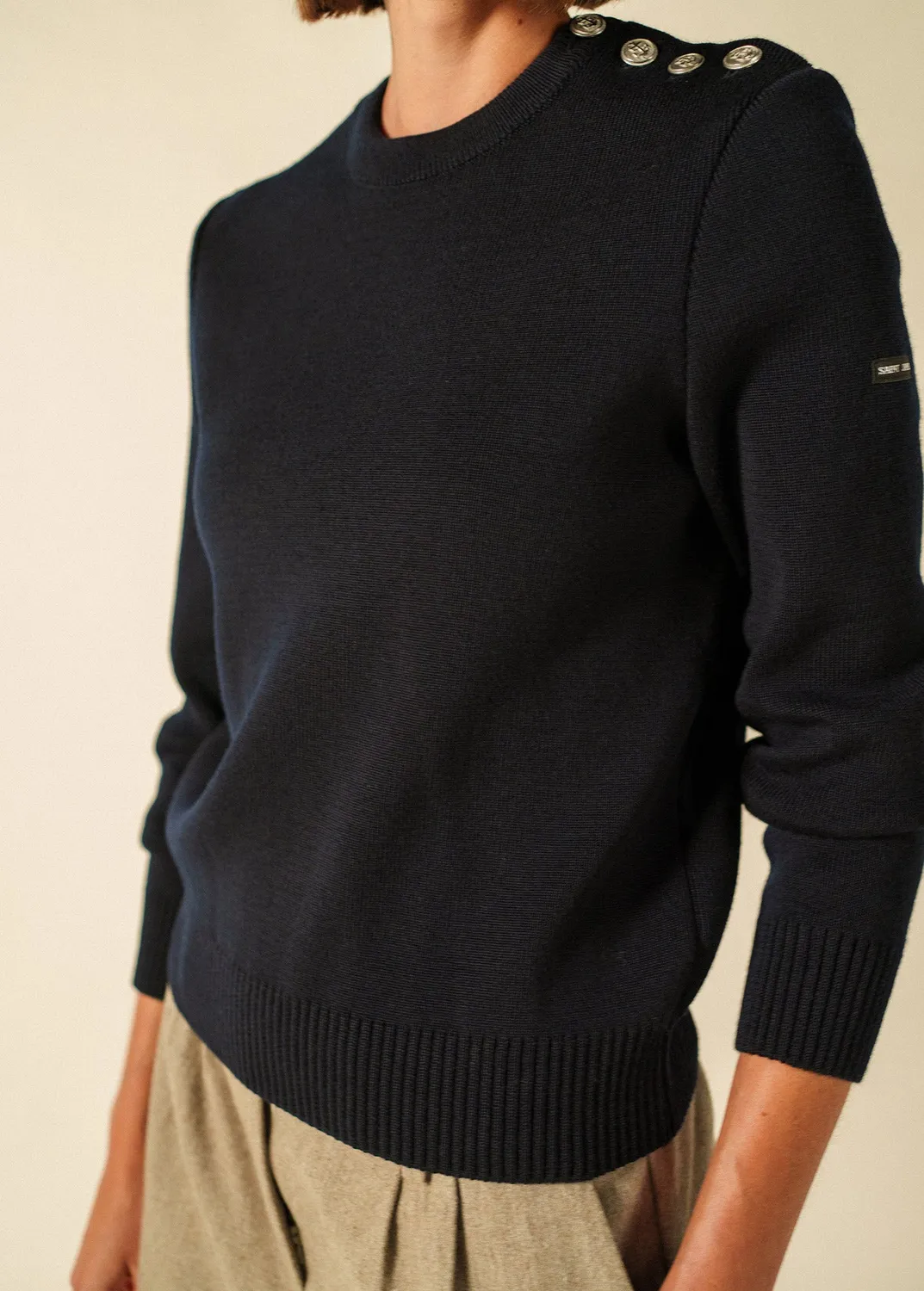 Saint James Cancale pull marin navy laine femme