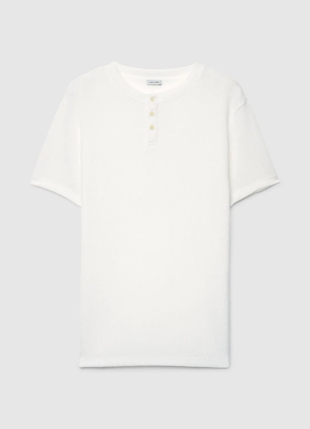 Calliope T-shirt Serafino Traforata homme manches courtes ajouré
