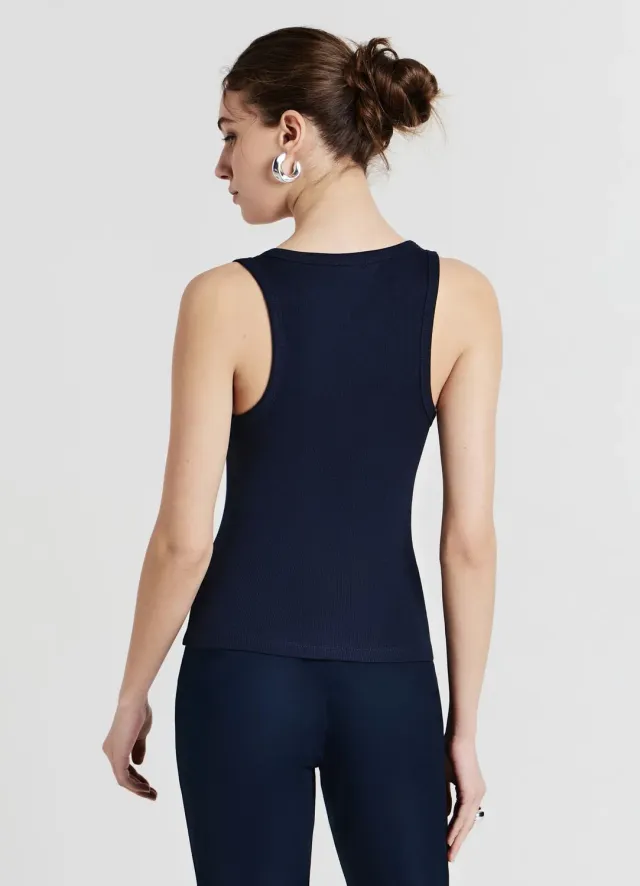 Calliope top femme coton côtelé col large