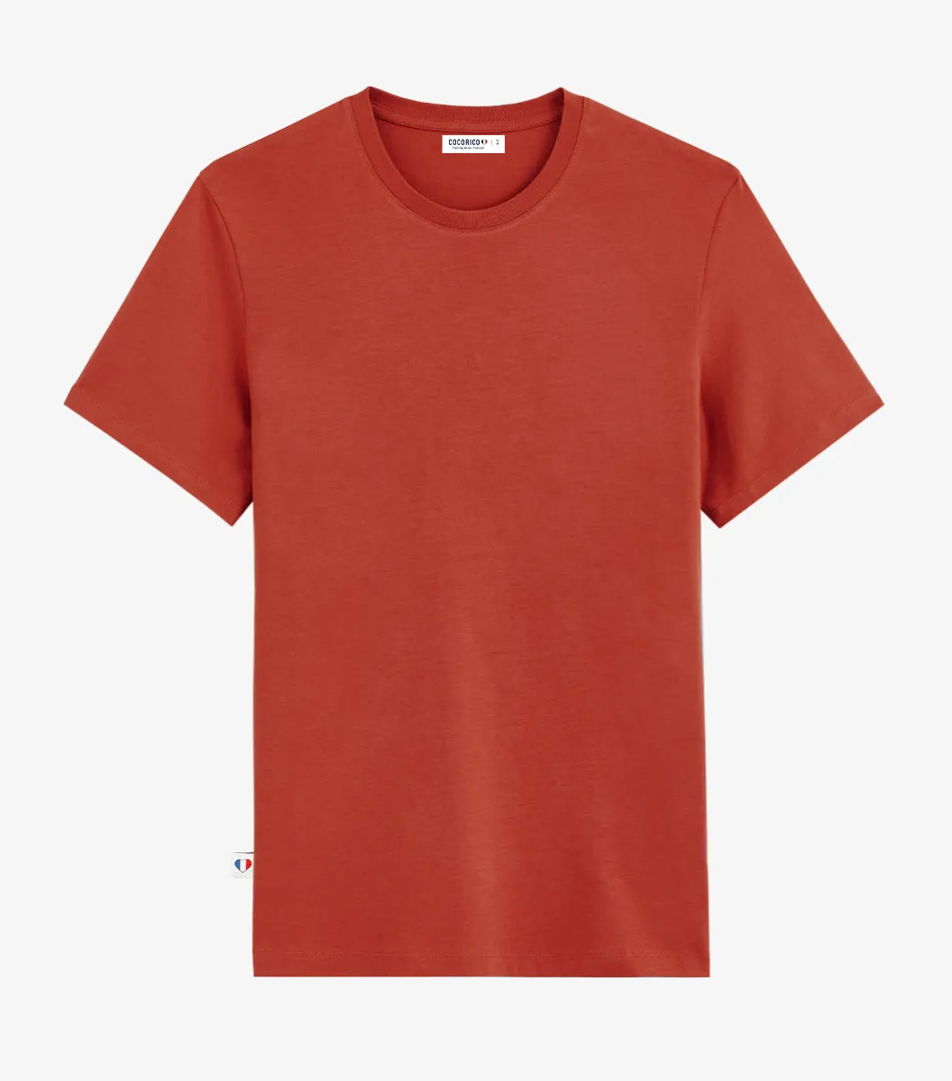 Cocorico Intemporel t-shirt homme terracotta coton