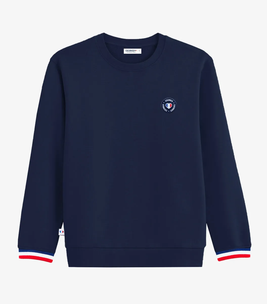 Cocorico Supporter Blason sweat femme marine coton