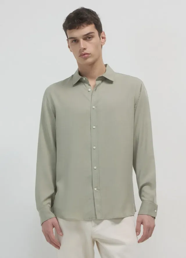 Calliope chemise homme unie manches longues regular