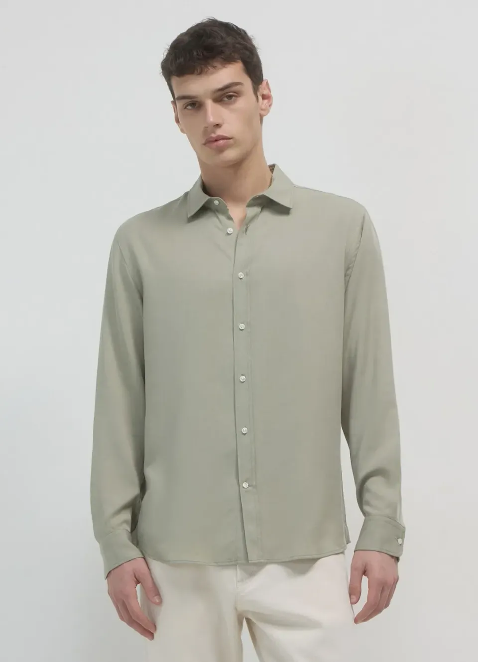 Calliope chemise homme unie manches longues regular