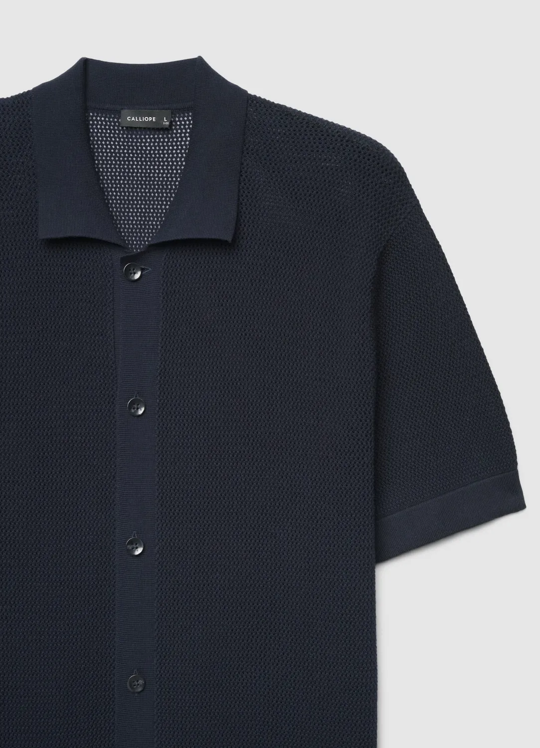 Calliope chemise ajourée homme manches courtes