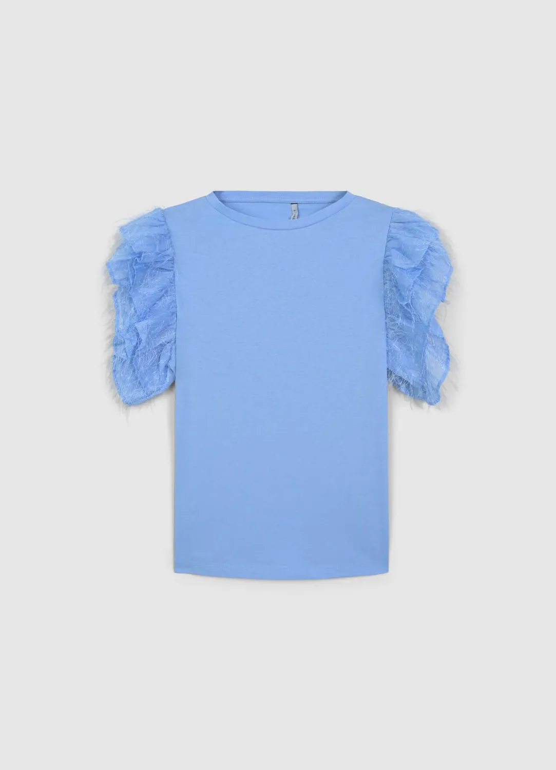 Calliope T-Shirt Volants Femme Coton Col Rond