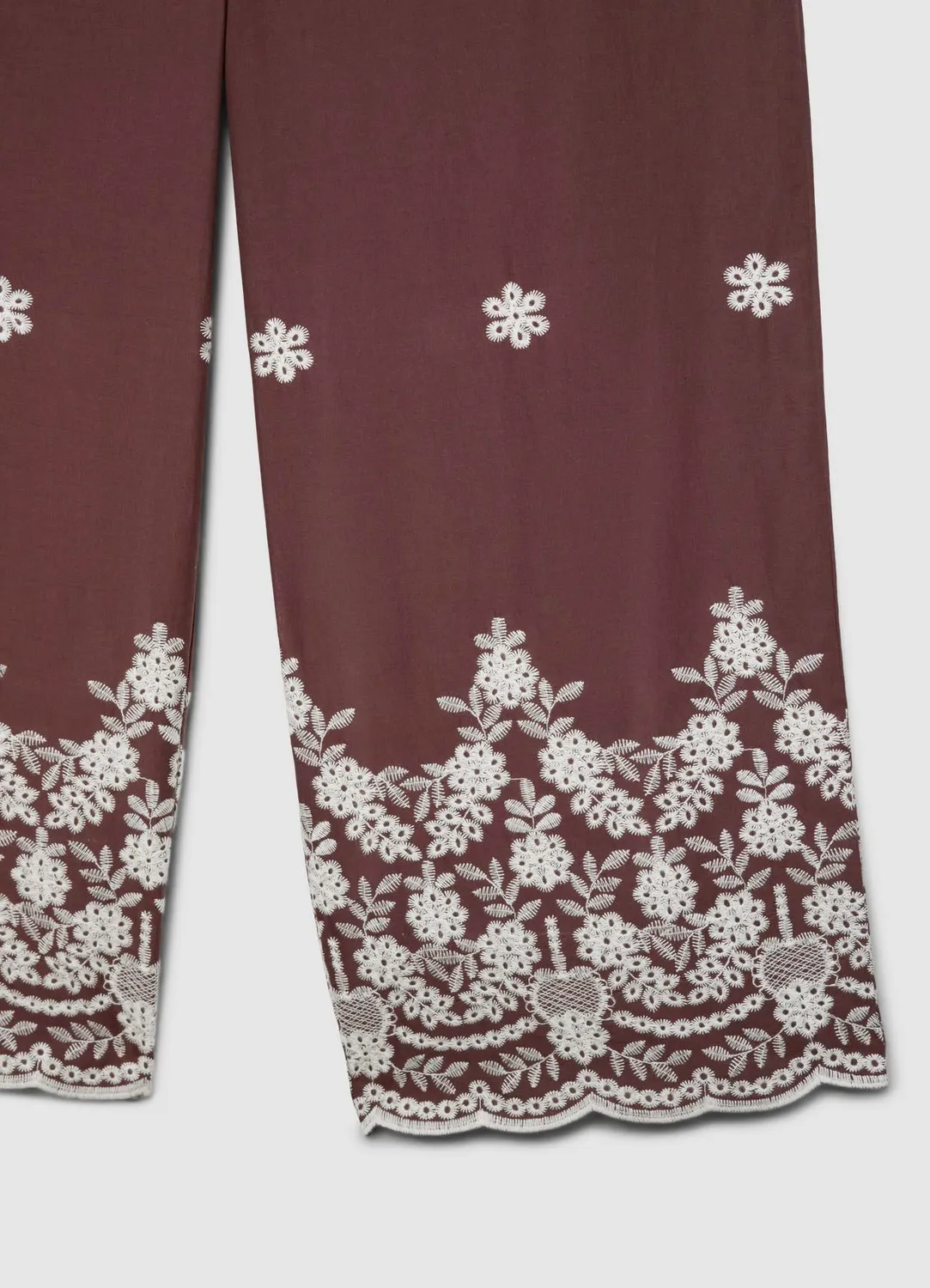 Calliope Pantalon Culotte Brodé Femme Floral