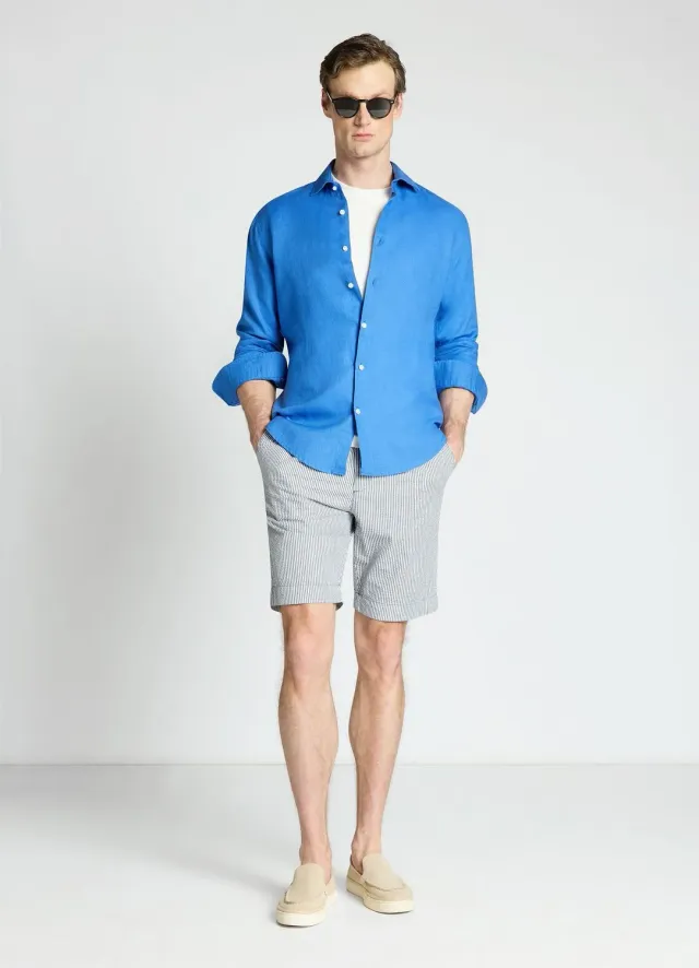 Calliope bermuda à rayures short homme coupe droite