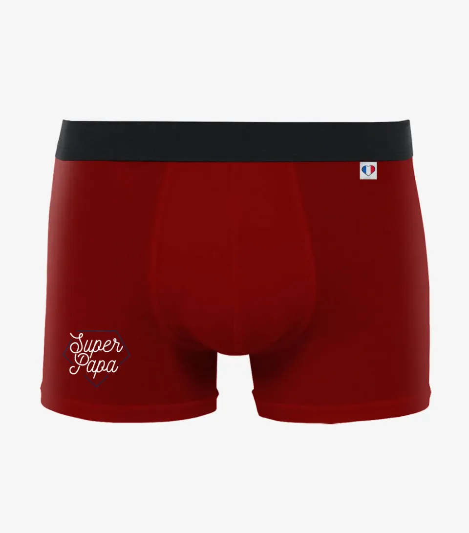 Cocorico Super Papa Rouge boxer homme coton