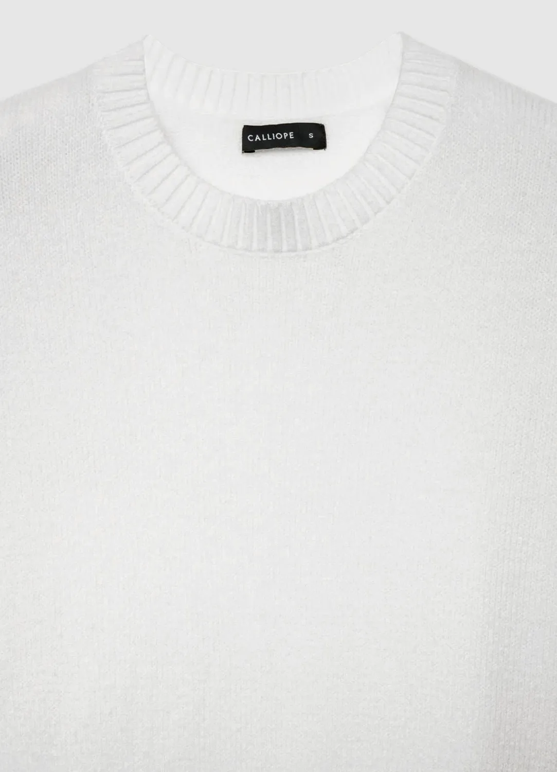 Calliope pull femme col rond manches longues uni