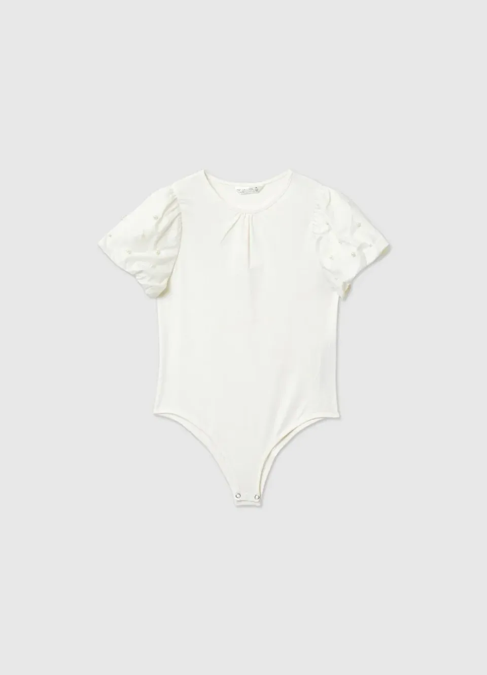 Calliope body fille manches bouffantes perles