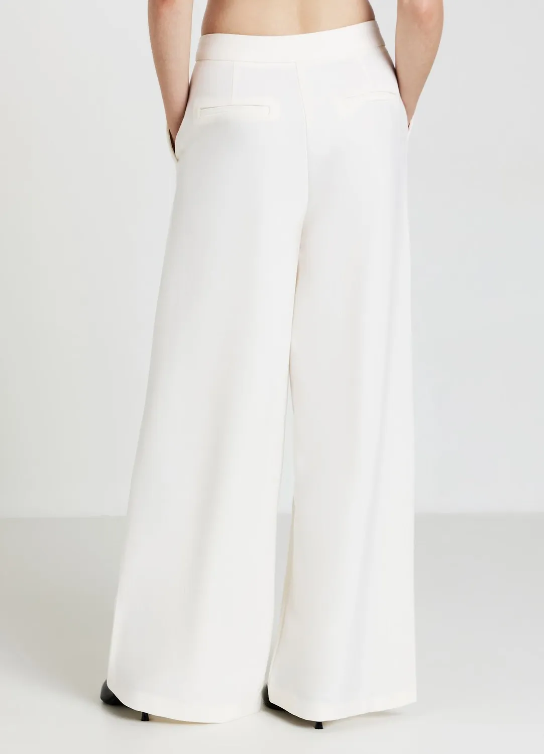 Calliope pantalon palazzo à pinces femme large taille S
