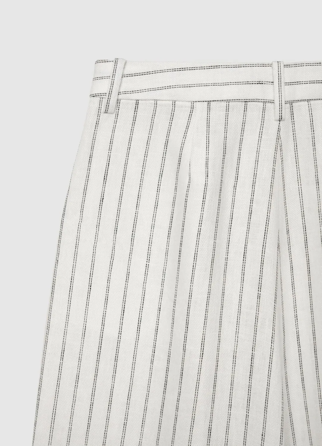 Calliope pantalon palazzo femme rayé en lin taille S