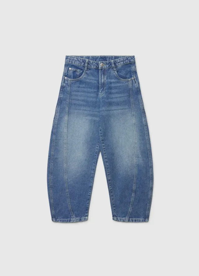 Calliope jean barrel garçon uni longueur cheville