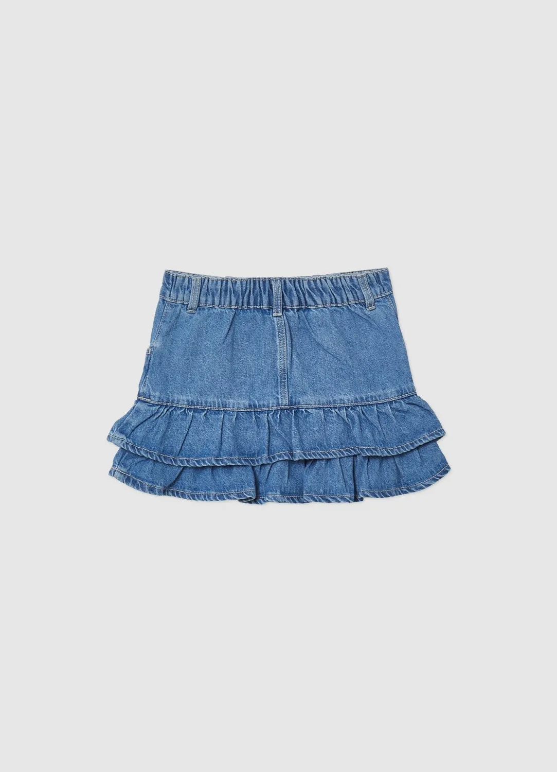 Calliope mini-jupe denim à volants fille 6-7 ans