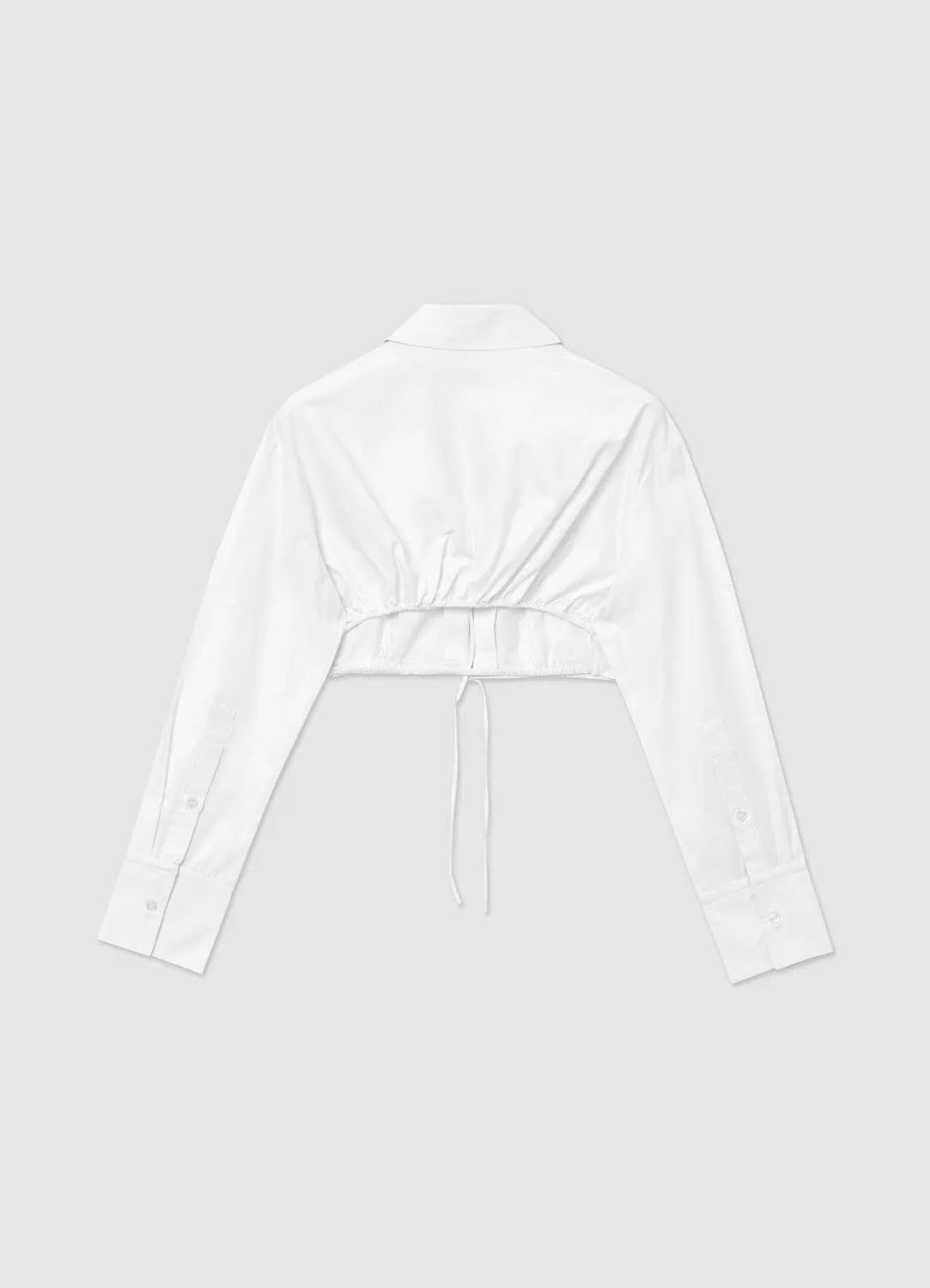 Calliope chemise cropped à lacets femme coton
