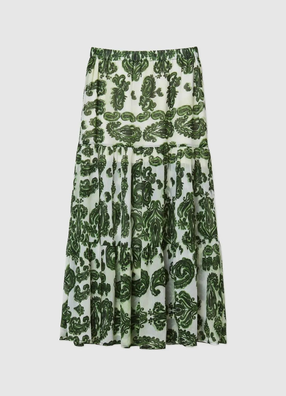 Calliope jupe longue femme volants paisley