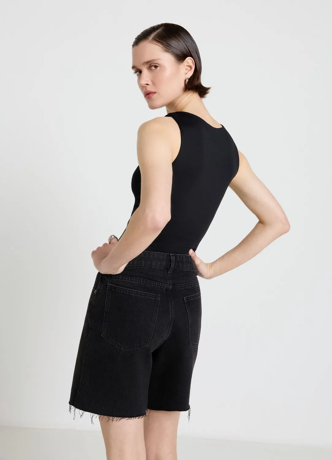 Calliope Top drapé à nœud top femme asymétrique