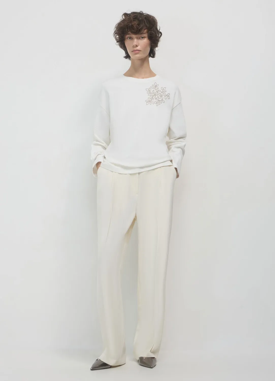 Calliope Sweat Col Rond Appliqués Femme