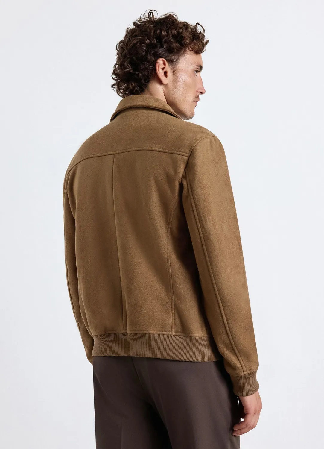 Calliope blouson homme effet suède zip poches