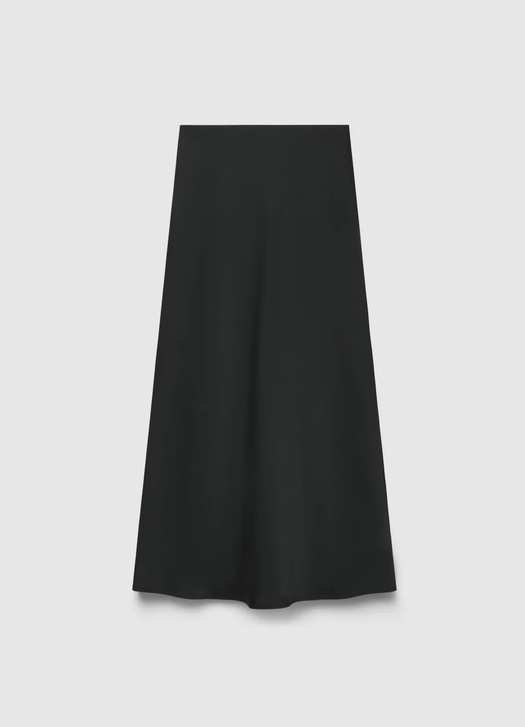 Calliope jupe midi satinée unie coupe évasée