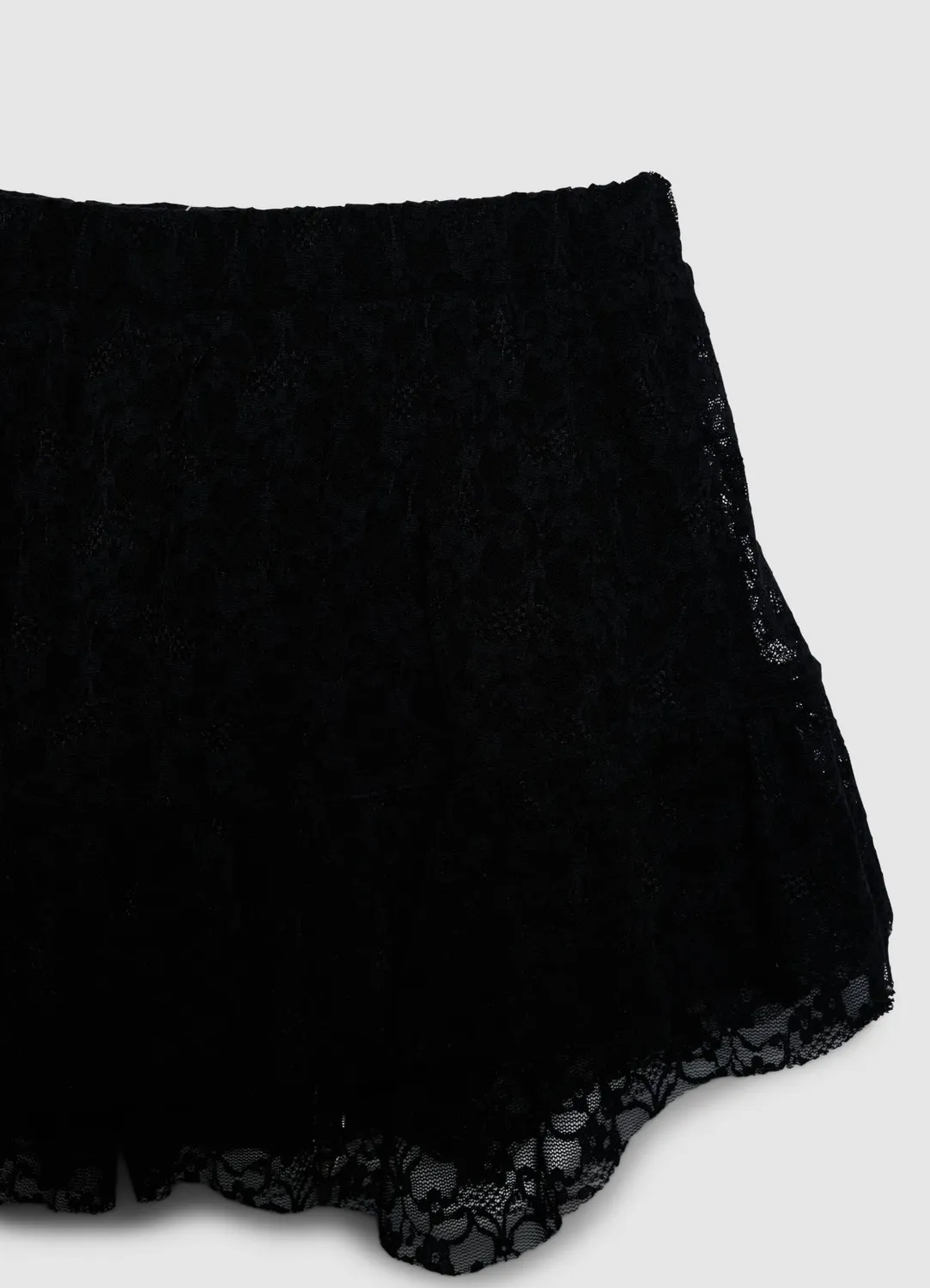 Calliope jupe-short dentelle volants fleurie femme