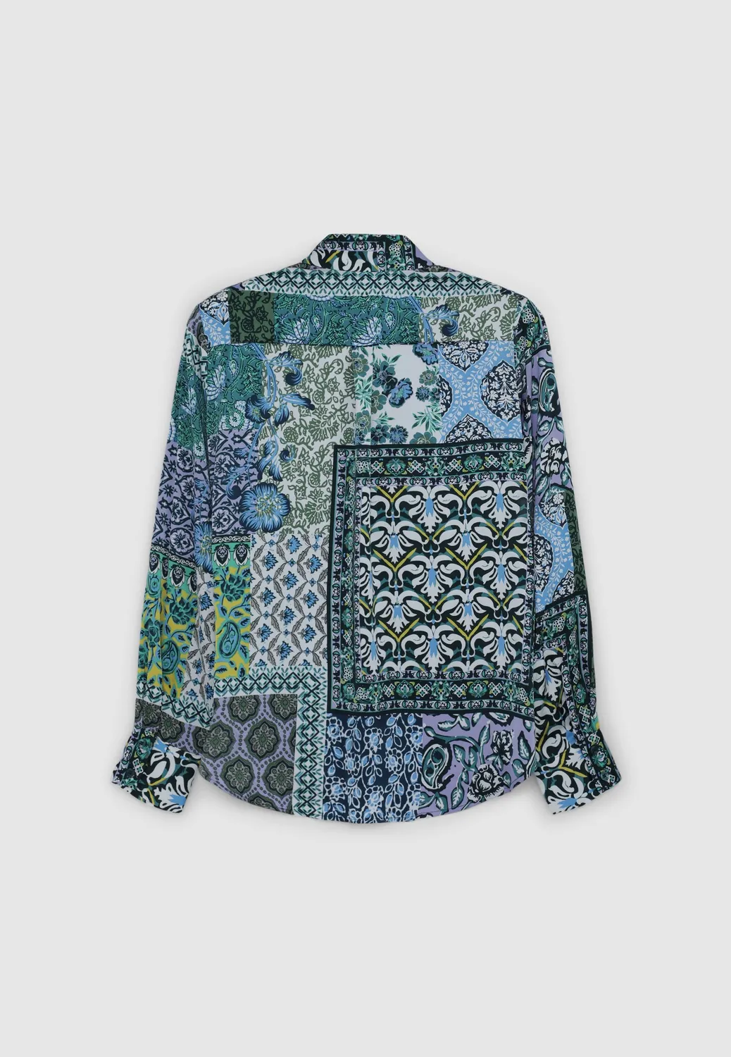 Calliope Patchwork chemise femme satiné taille S