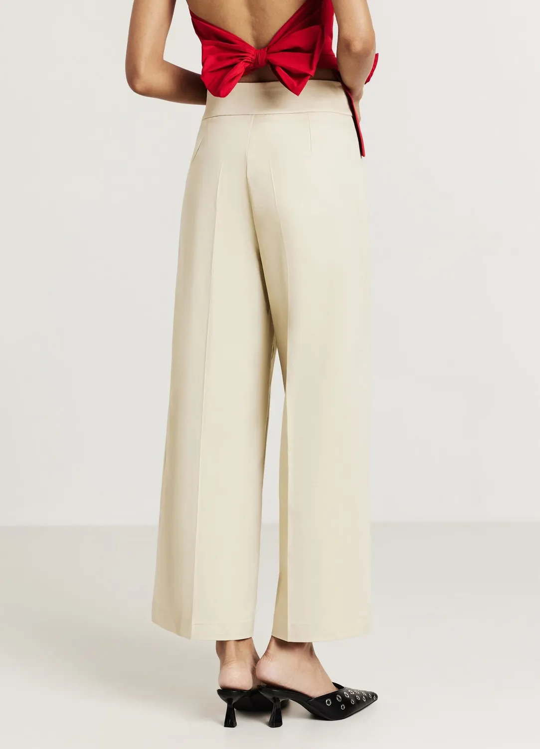 Calliope pantalon culotte coton femme uni regular