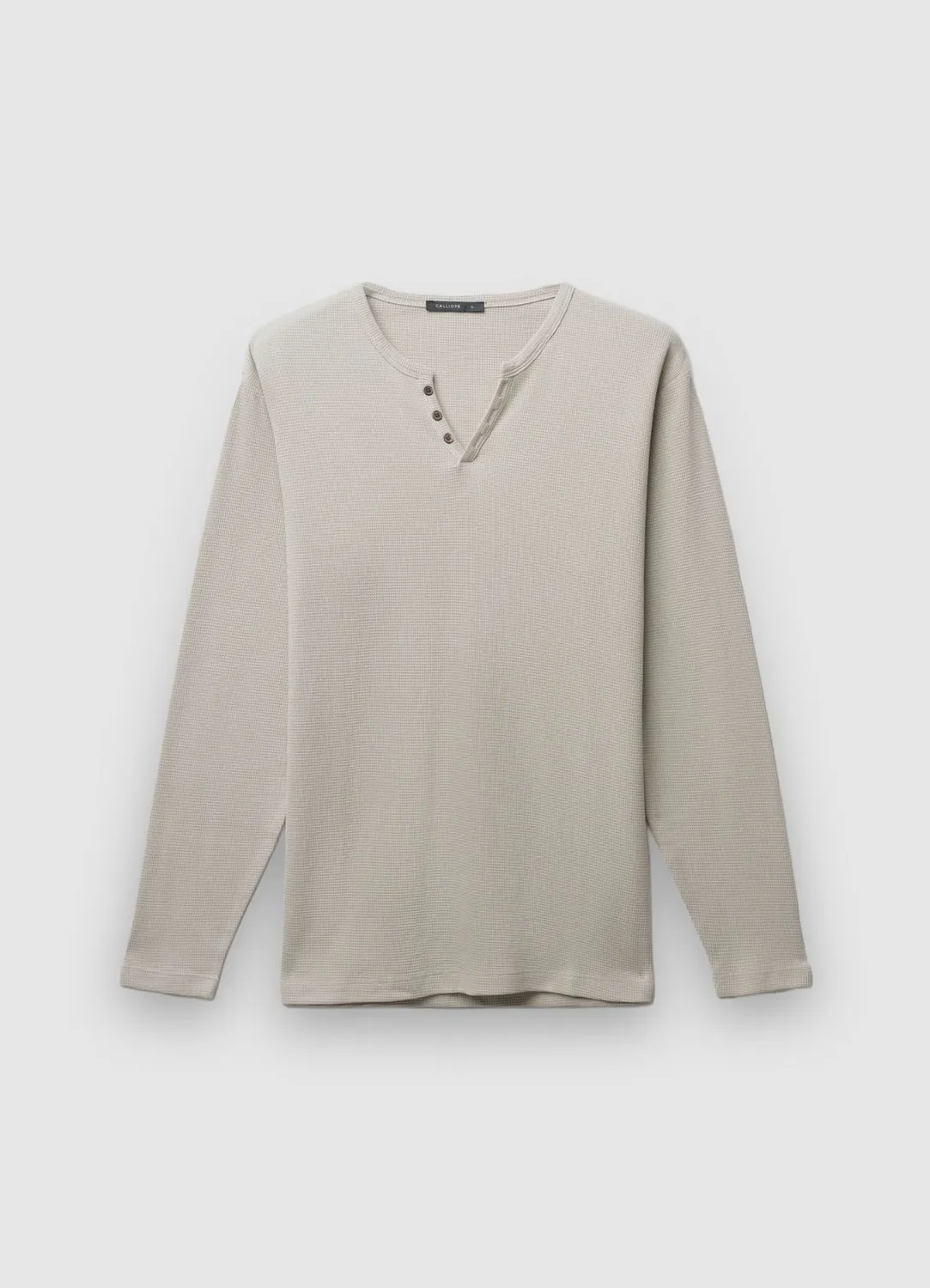 Calliope T-shirt manches longues col serafino homme L uni