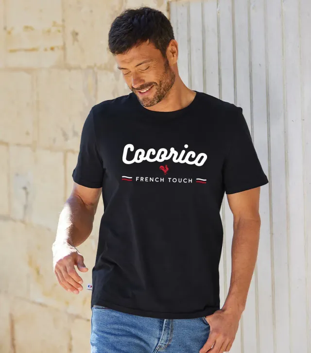 Cocorico French Touch t-shirt homme noir coton