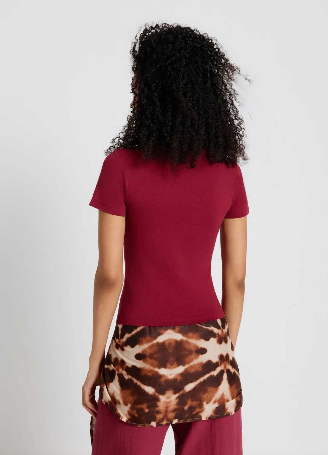 Calliope t-shirt uni col rond manches courtes femme