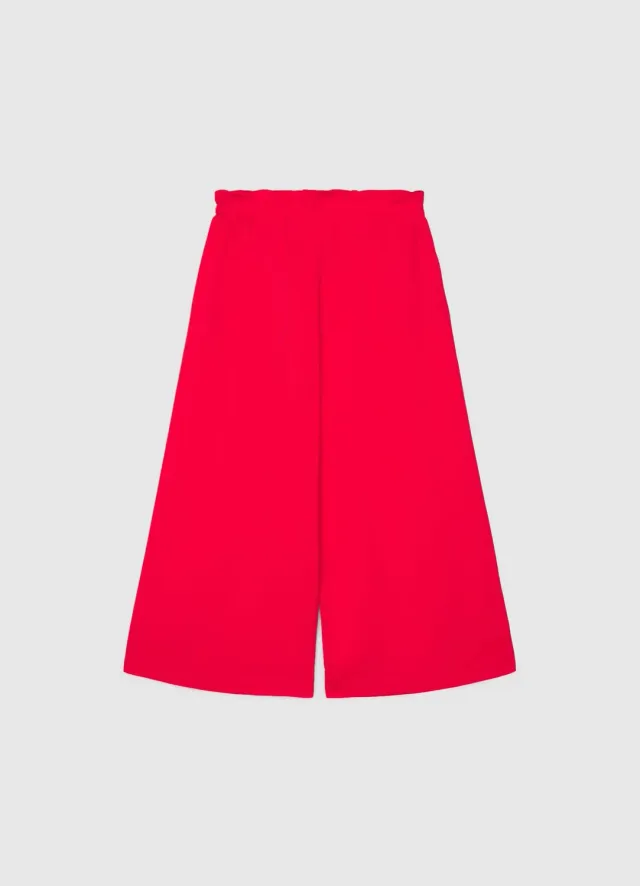 Calliope pantalon crop fille large paper-bag uni été