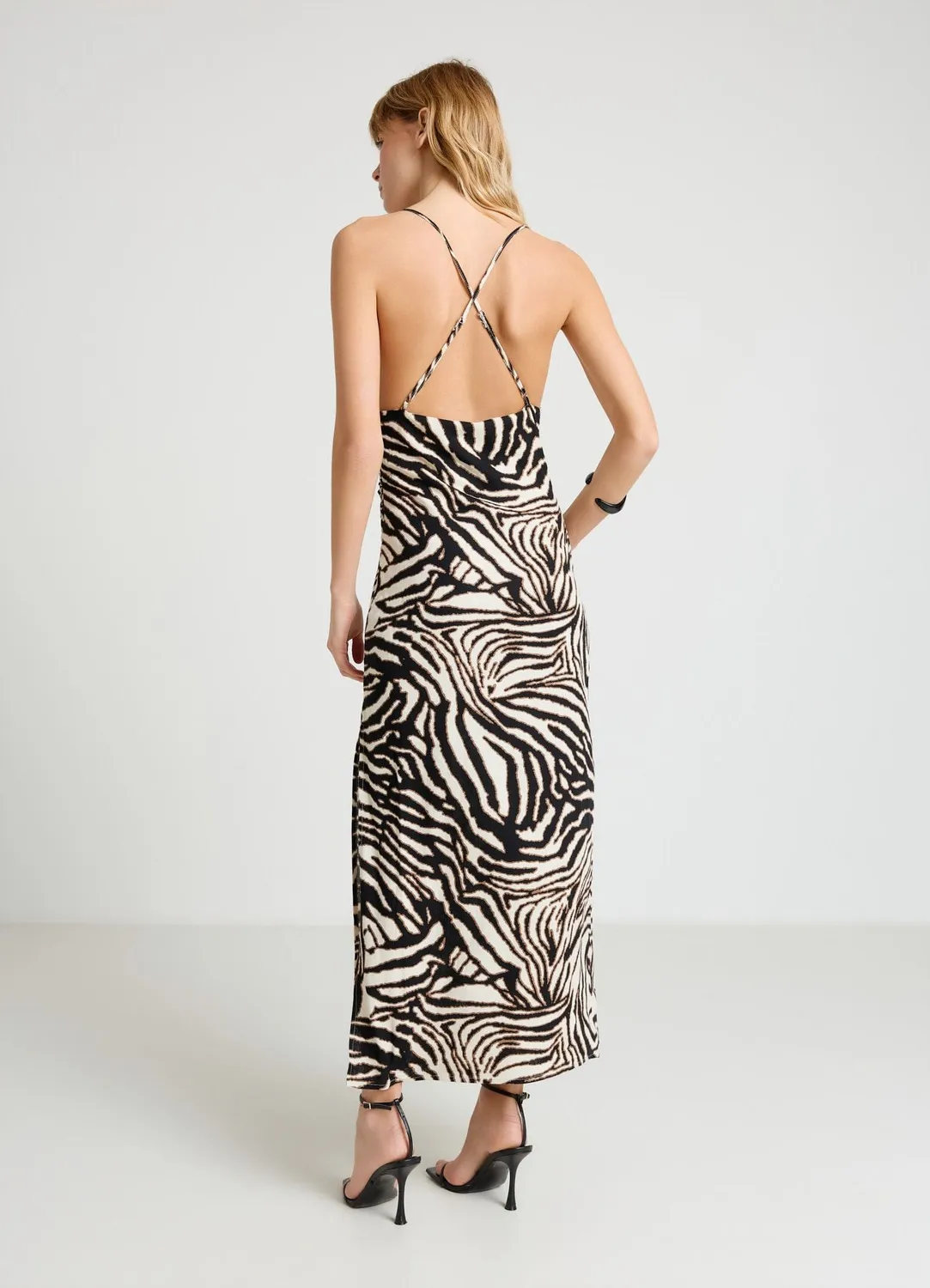 Calliope Abito lungo Robe longue femme imprimé zèbre